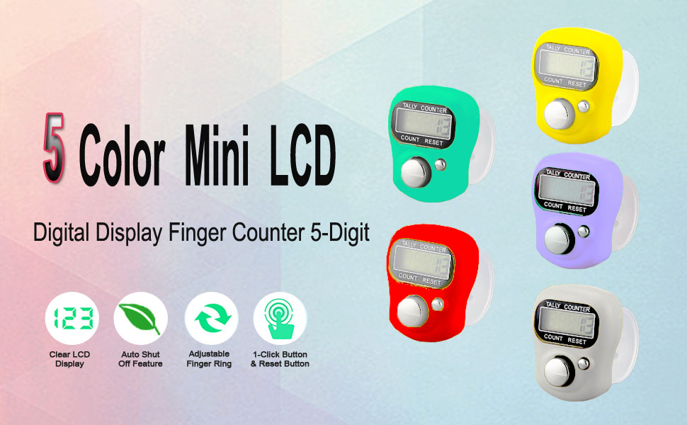 Electronic Finger Counter, Mini LCD Digital Display Hand Tally Counter Number Count Clicker