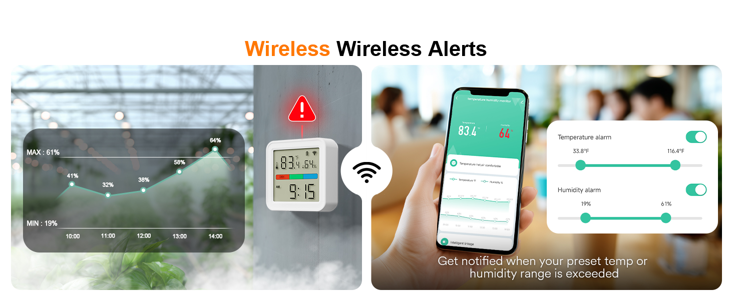 Smart WiFi Hygrometer Thermometer Sensors