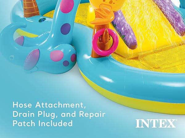 Intex 11ft x 7.5ft x 44in Dinoland Play Center Kiddie Inflatable Swimming Pool Caro6