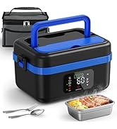 Luckit Cordless Electric Lunch Box for Adults, 16000mAh Battery-Powered Heated Lunch Box, 1L Rech...