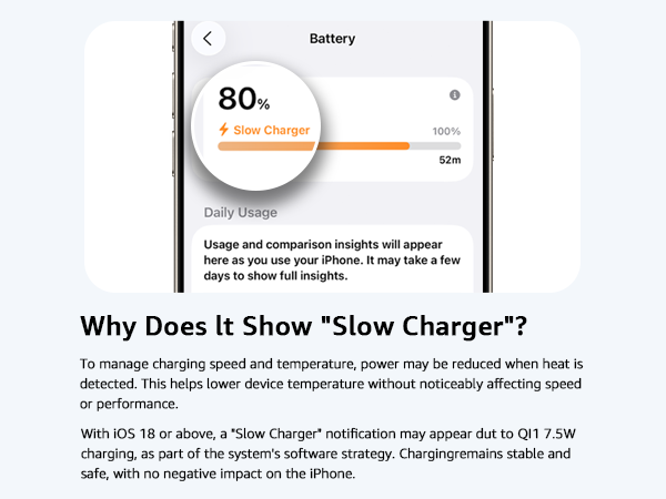 Why Does lt Show &amp;#34;Slow Charger&amp;#34;?