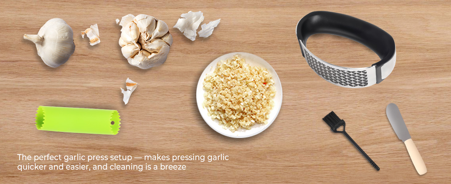 The perfect garlic press setup