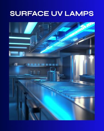 Image of Surface UV lamps with detail by LSE Lighting