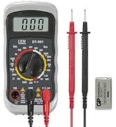 CEM DT-991pocket multimeter Digital Multimeter with Test Leads, Backlight LCD, Volt Amp Ohm hFE (...
