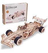 ROBOTIME 3D Puzzles for Adults, 1:18 Scale Wooden Racing Car LK505, Wood Mechanical Model Car Kit...