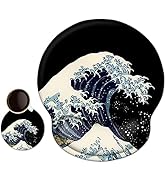 AIMSA Ergonomic Mouse Pad with Wrist Support, Gel Mousepad Non-Slip PU Base Wrist Rest Pad for Ho...