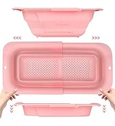 ROTTOGOON 7Qt Collapsible Colander Strainer, Expandable Over the Sink Colander, Adjustable Silico...