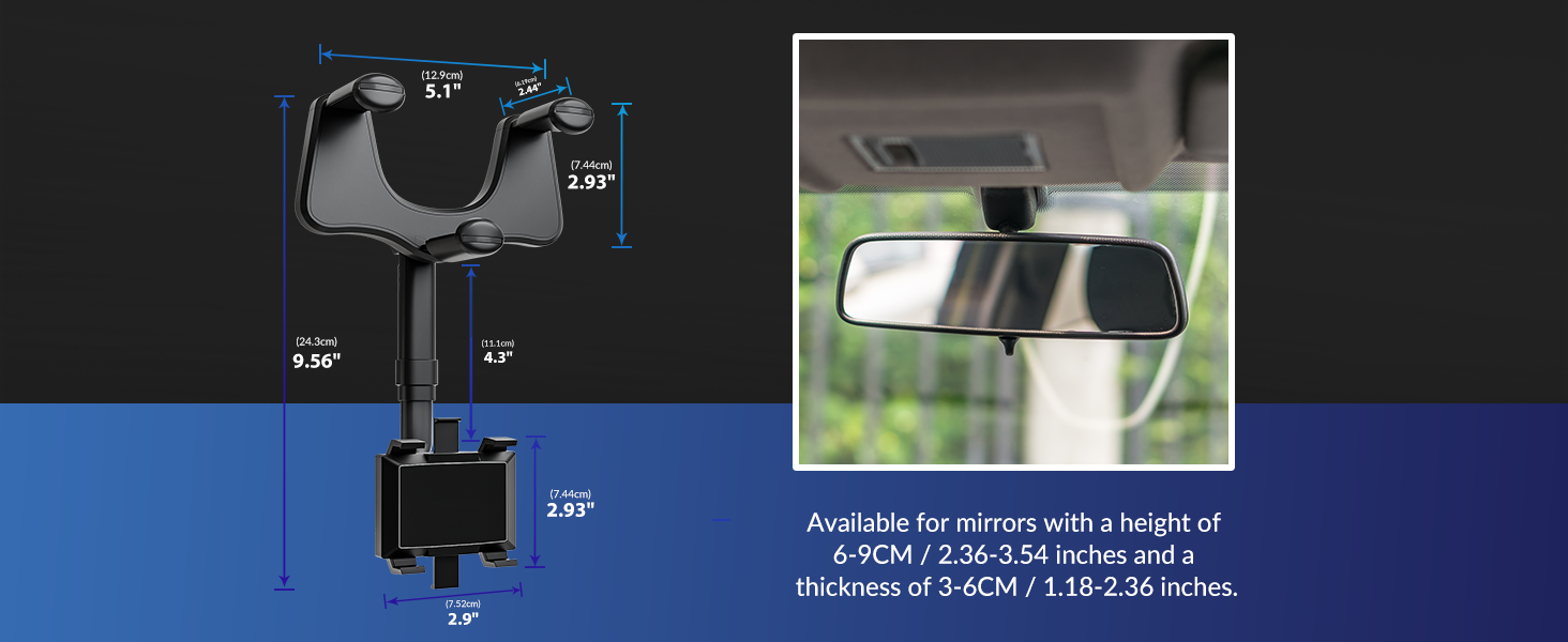 SXhyf Rear View Mirror Phone Holder