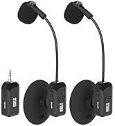 XTUGA Wireless Instrument Microphone with Suction Cup, Wireless Guitar Microphone System 2.4G Rec...