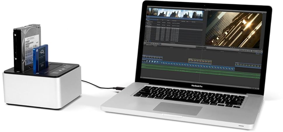 OWC Drive Dock USB-C Dual Drive Bay Solution, USB 3.1 Gen 2, for Mac and PC, (OWCTCDRVDCK)