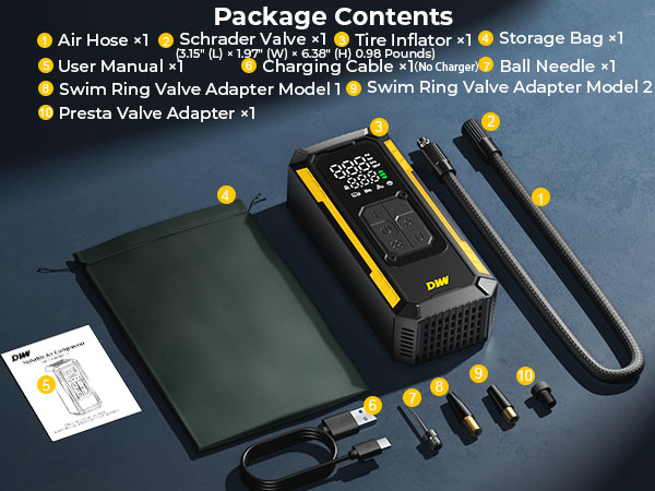 Tire Inflator Portable Air Compressor