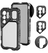 NEEWER S26 Ultra Phone Cage, Mobile Video Rig Stabilizer Vlog Kit with 3X Backplate for 67mm Filt...