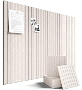 Fluxynara 48" x 36" Large Felt Bulletin Board, Oatmeal | 12 Pack Cork Board Alternative with 60 S...