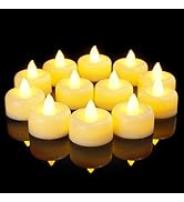 Amagic 12/24/50/100/150 Pack Flameless LED Tea Lights Candles Battery Operated, Electric Fake Tea...