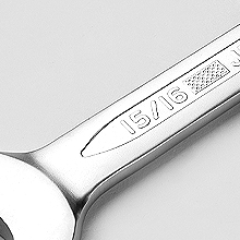 Combination Wrench - Durable SAE Inch Cr-V Steel High Strength Spanner in Sand Blasted Finish