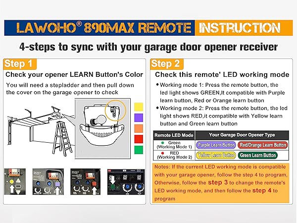 890MAX Garage Door Remote Control