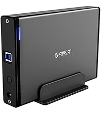 ORICO USB 3.0 External Hard Drive Enclosure for 3.5/2.5 Inch SATA Hard Drives/SSD Up to 20 TB, 3.5''...