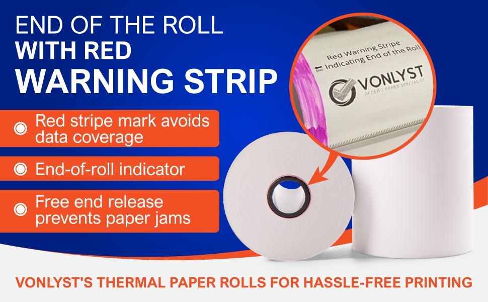 Vonlyst 3 1/8 x 230 Receipt Paper for Toast TP 200 Printer
