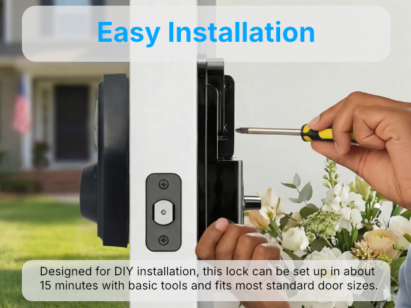 Easy DIY installation in 15 minutes fits most standard door sizes