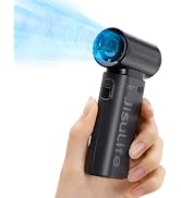 JISULIFE Portable Handheld Fan Life9, Turbo Power High Speed Air [18H Max Cooling Time], 5 Gear W...