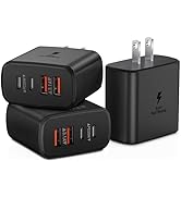 3-Pack USB C Charger Block, 40W 4-Port Type C Fast Charging Block Dual USBC Power Adapter Multipo...