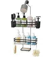 STAHLHEART Shower Caddy Hanging for Bathroom Organizers and Storage, Adjustable Anti-Swing Shower...