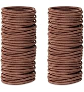 Aegero 100 Pieces Elastics Hair Ties for Thick Hair,No Damage Ponytail Holders Hair Elastic Band ...