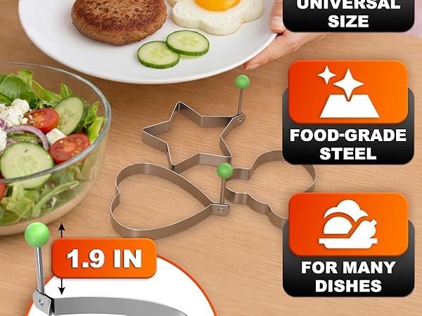 heart shaped pancake mold pancake ring molds egg frying mold griddle egg mold