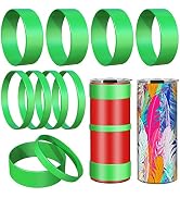 AIERSA Silicone Bands for Sublimation Tumbler Blanks, 2 Sizes Elastic Sublimation Paper Holder,Su...