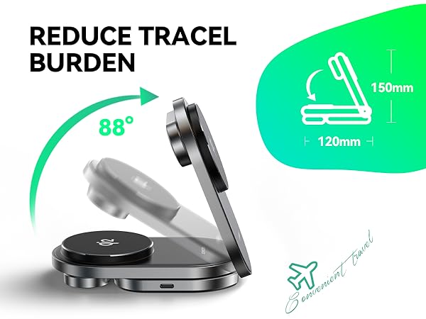 travel charger for iphone and apple watch travel iphone 3 in one foldable 3 in 1 charging station