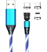 Reflex Power 1M 3-in-1 540° Rotate - Luminous Magnetic Charging Cable for iPhone/iPad, Micro USB,...