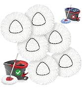 TidyBliss Spin Mop Head Replacement Compatible with Triangle Swivel Mops, 6 Pack Microfiber Mop R...