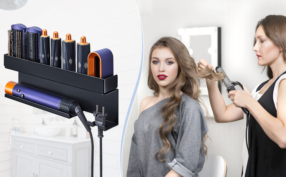 Curling iron wall holder