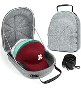 GERMUN Hard baseball hat case, Hat Carrier Travel Case with Adjustable Shoulder Strap, Hat cap ca...