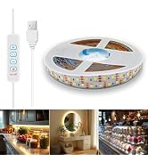 WMSDGZAI USB led Strip Light 5V,1.64ft CCT Tunable Strip Lights with Self Adhesive,Dimmable Strip...