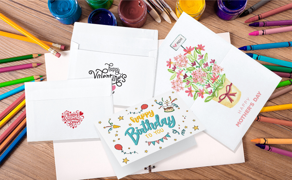 White Blank Cards With White Envelopes