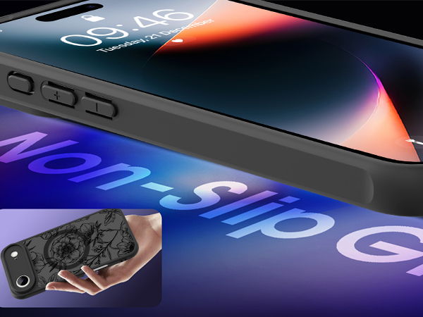 Magnetic Case for iPhone 17 Pro Max Slim Matte Black