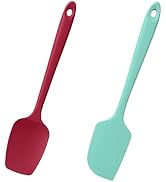 Doosu Silicone Scraper Spoon Spatulas, 600°F Heat Resistant BPA Free Rubber Flat Spatula, Kitchen...