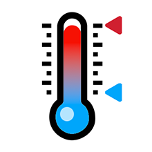 thermometer showing hot and cold temperatures