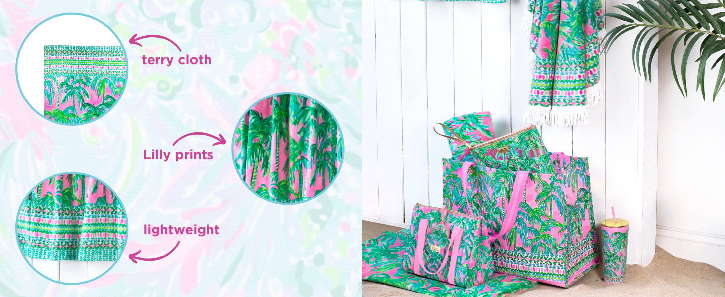 lilly pulitzer beach towel oversized pool terrycloth accessories essentials summer vacation travel