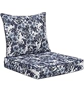 Favoyard Outdoor Deep Seat Patio Cushions Set, 22 x 22 Inch Rainproof &amp; 3-Year Fade Resistant Pat...