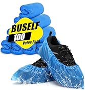 Buself Shoe Covers Disposable Non Slip - Pack of 100 (50 Pairs), Premium Waterproof and Recyclabl...