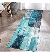 Pauwer Modern Abstract Runner Rugs for Hallways, 2x6 Non Slip Runner Rug with Rubber Backing, Vin...