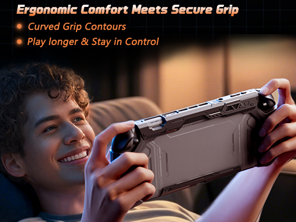 PlayVital Meteor Grip Case for Nintendo Switch 2 with Thumbstick Caps &amp; Ergonomic Grips