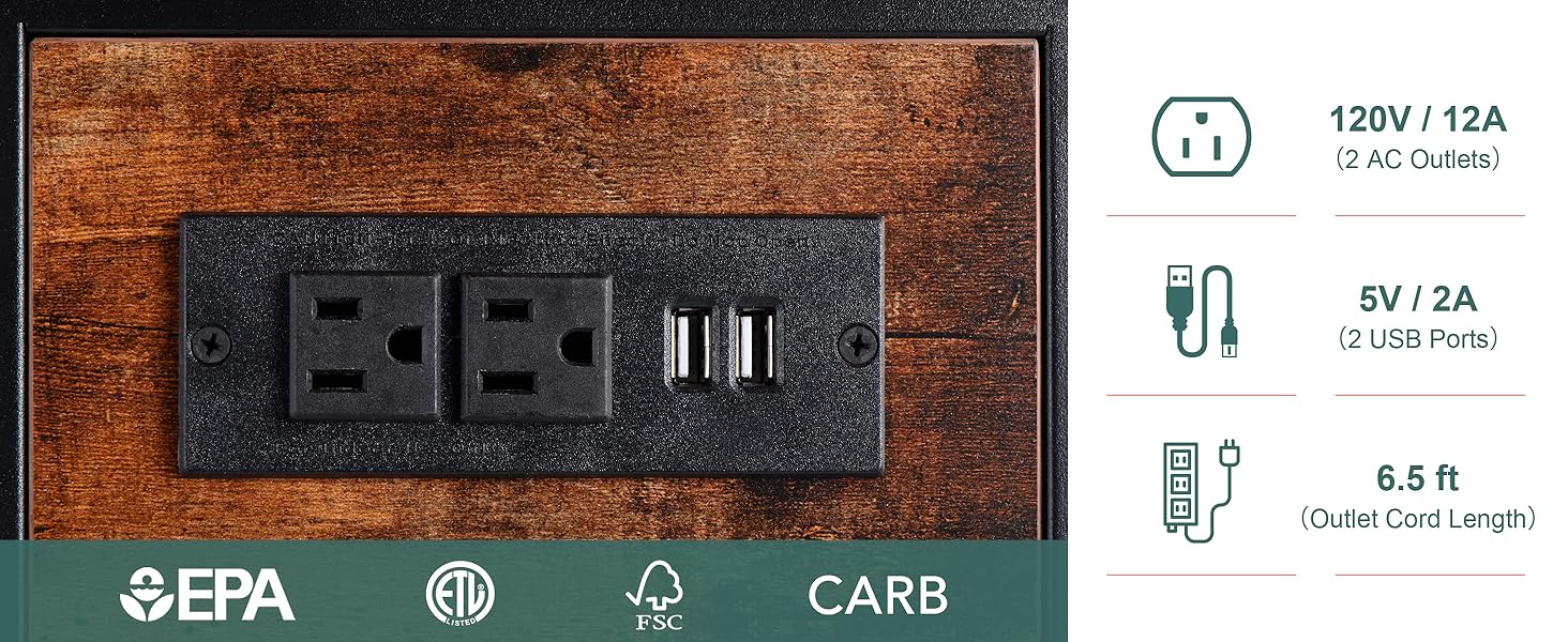 end table with charging station