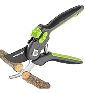 WORKPRO 8" Bypass Pruning Shears for Gardening with Dual-Size Opening | Garden Scissors for Thin ...