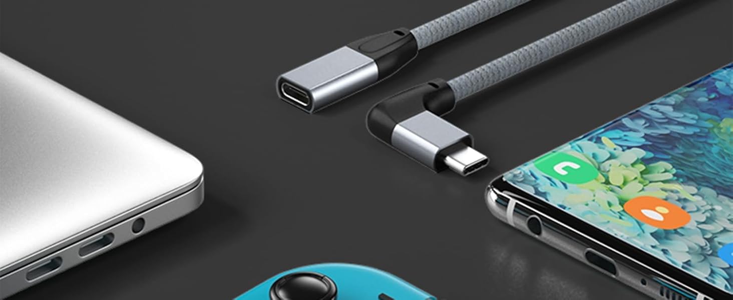 5A long distance charging usb type-c cable male to femle extender cord