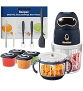 Veroline Baby Food Maker, 13-in-1 Baby Food Processor Set with 2 Glass Bowls (600ml+300ml), Baby ...