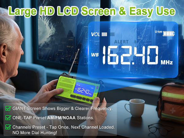 10000mAh hand crank emergency radio