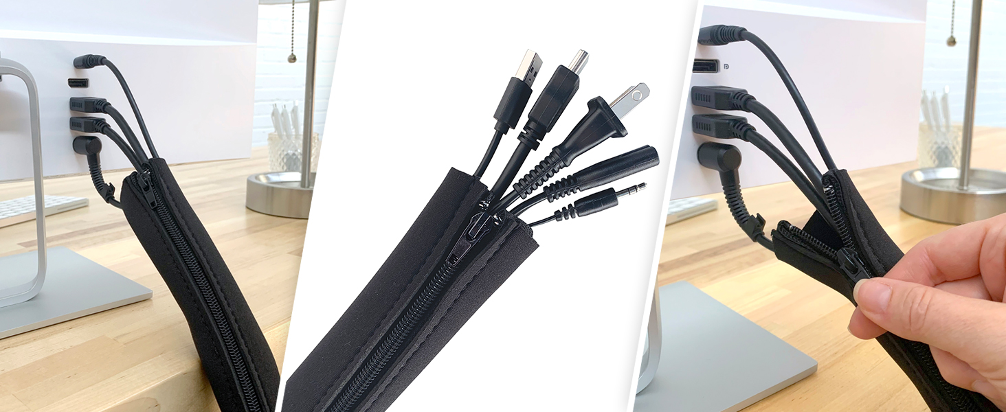 Cable Sleeves Zipper Office